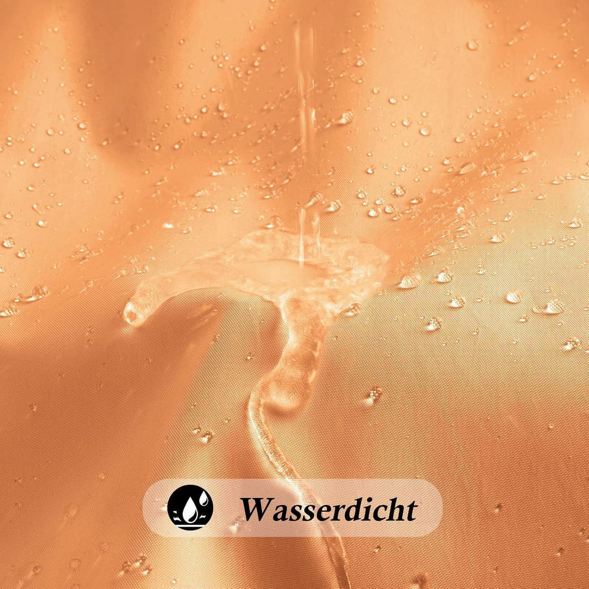 DUSCHVORHANG Orange 120 x 200 cm Wasserdicht Textil - Orange, Textil (120/200cm)