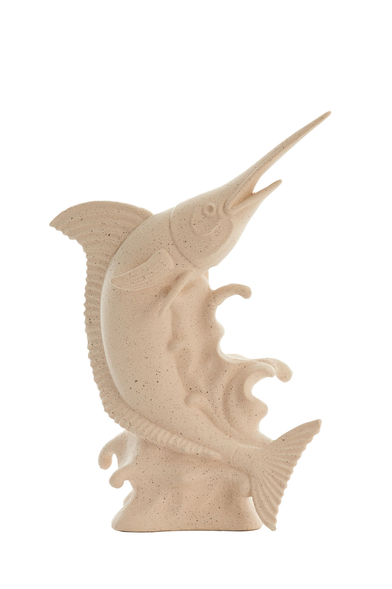 ORNAMENT Schwertfisch Weiß 33/16,5/43,5 cm - Weiß, Keramik (16.5/43.5/33cm) - Light & Living