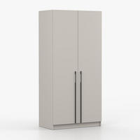 DREHTÜRENSCHRANK ROSA 2D 100/210/55, 2-türig, Kaschmir - Kaschmir/Schwarz, Holzwerkstoff (100/210/55cm) - imoebel24