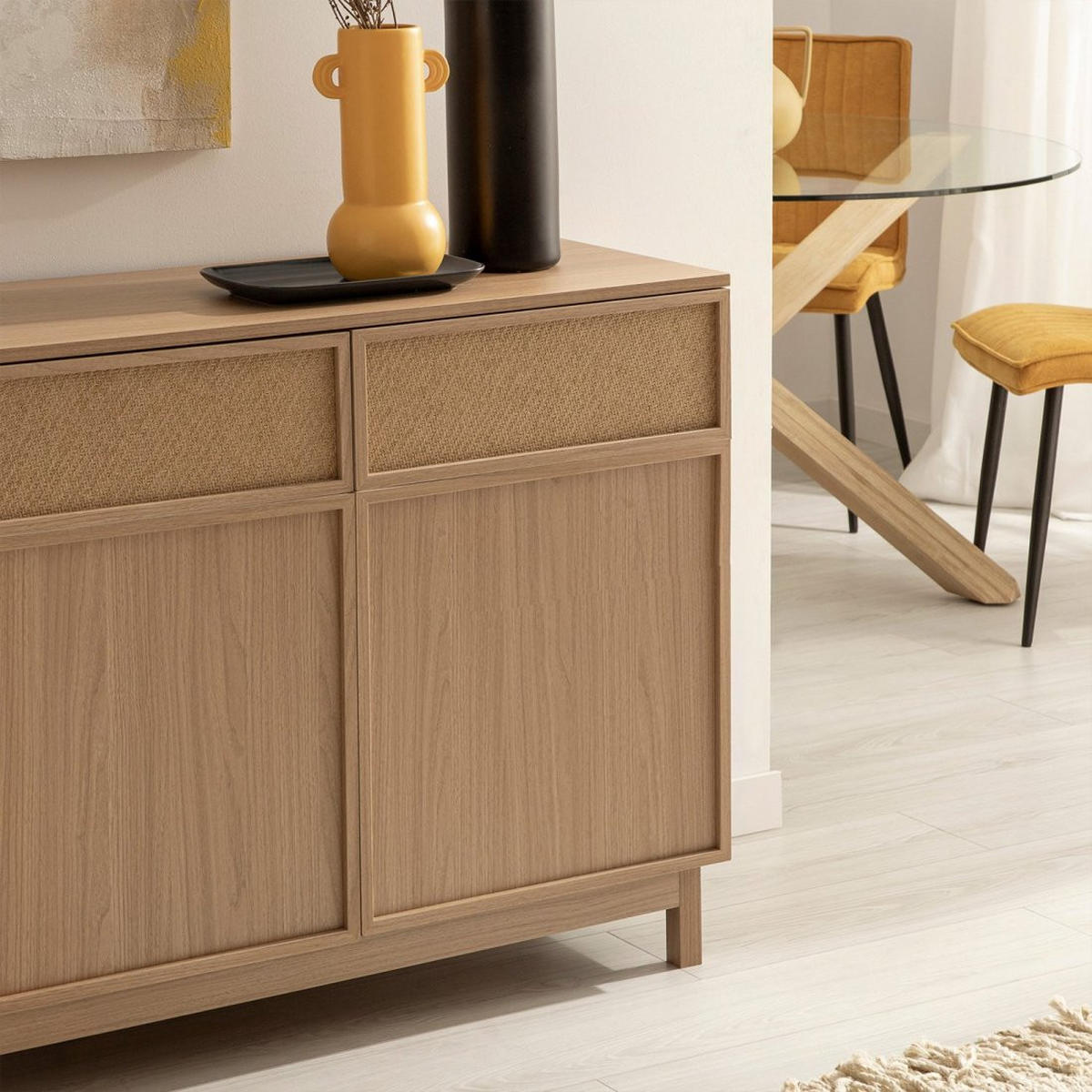 ANRICHTE NIEDRIGE Bora Natürlich 150 cm x 82,5 cm - Naturfarben, Holzwerkstoff (150/82/40cm) - Klast Home