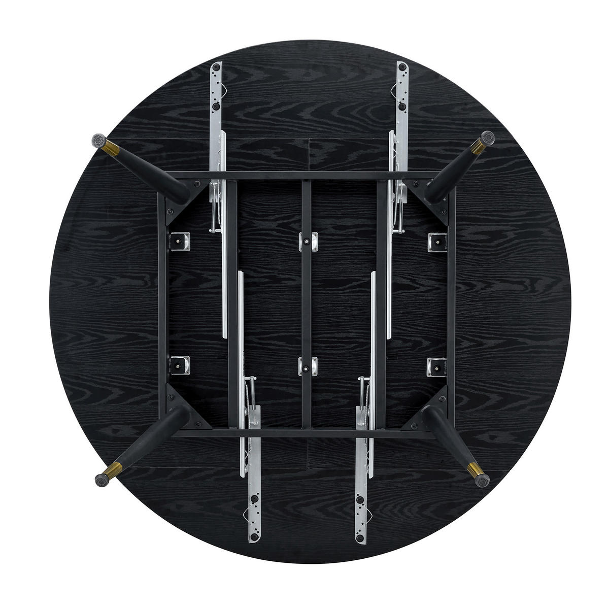 ESSTISCH ausziehbar rund/oval DE-40082 Schwarz - Schwarz, Holzwerkstoff (85/135/77cm) - ComfortXL