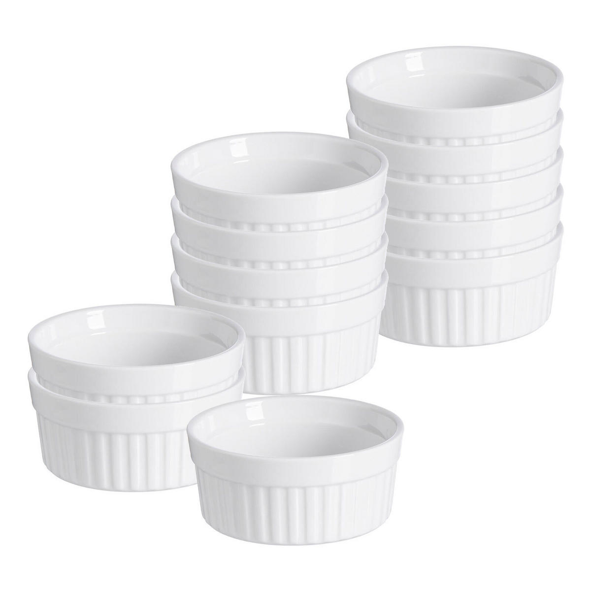 AUFLAUFFORMEN Bianco weiß ø 11 cm 12er Set - Weiß, Keramik (11cm) - Ritzenhoff Breker