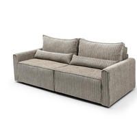 ECKSOFA mit Schlaffunktion 8 fach verstellbare Rückenlehne - Beige, Holz (137/190cm) - Gowoll