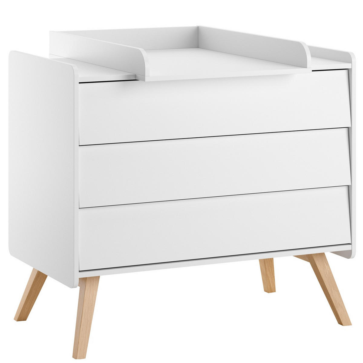 BABYZIMMER Vienna Set B - 4-teilig - Weiß - Weiß, Holzwerkstoff (149/200/58cm) - QMM TraumMöbel