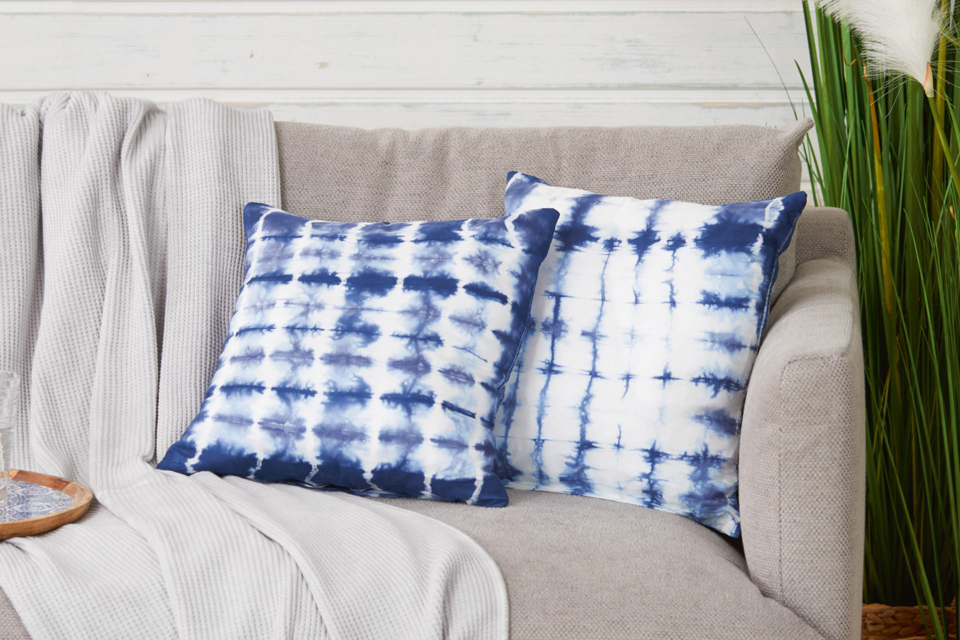 Batik Shibori Technik fÃ¼r Kissen