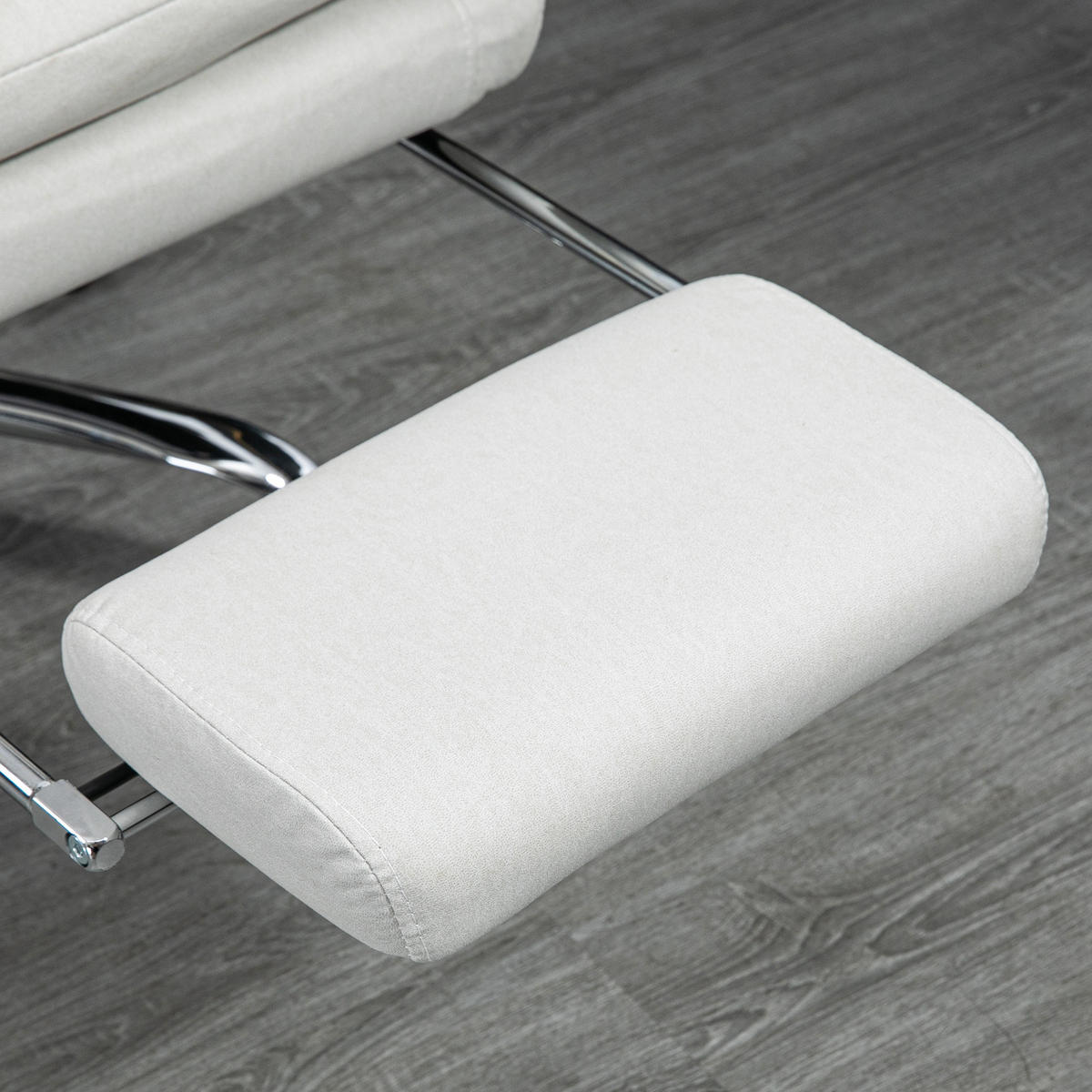 BÜROSTUHL DE-05221 Massage, beheizbar & neigbar Cremeweiß - Creme, Metall (72/117/65cm) - ComfortXL
