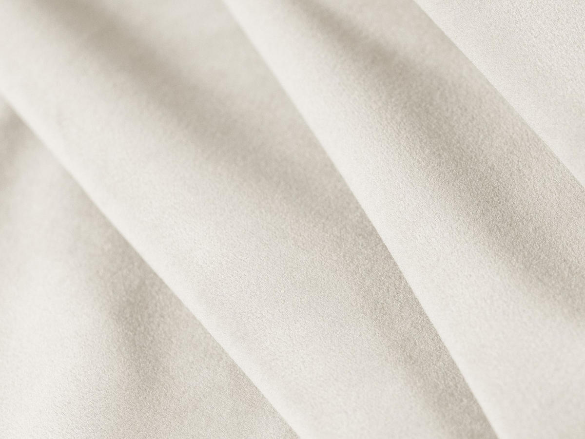 RECHTES-SOFA Kaelle aus Samt leichtes beige 4 Sitzplätze - Creme, Textil (110/85/264cm) - Micadoni