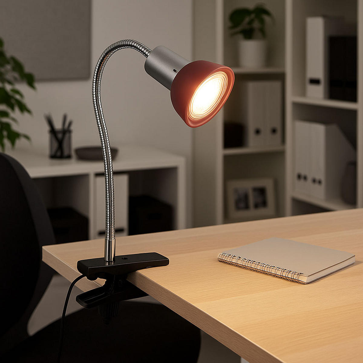 LED KLEMMLEUCHTE Metall Glas Silber - Silberfarben, Glas (9/6.1/34cm) - Briloner