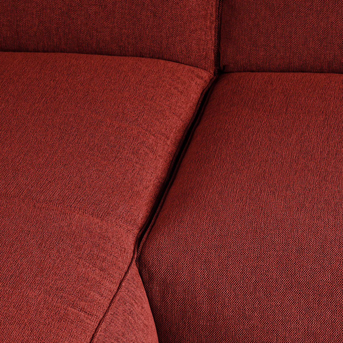 3-SITZER ECKSOFA mit Recamiere - Rot/Schwarz, Kunststoff/Textil (295/231cm) - home24