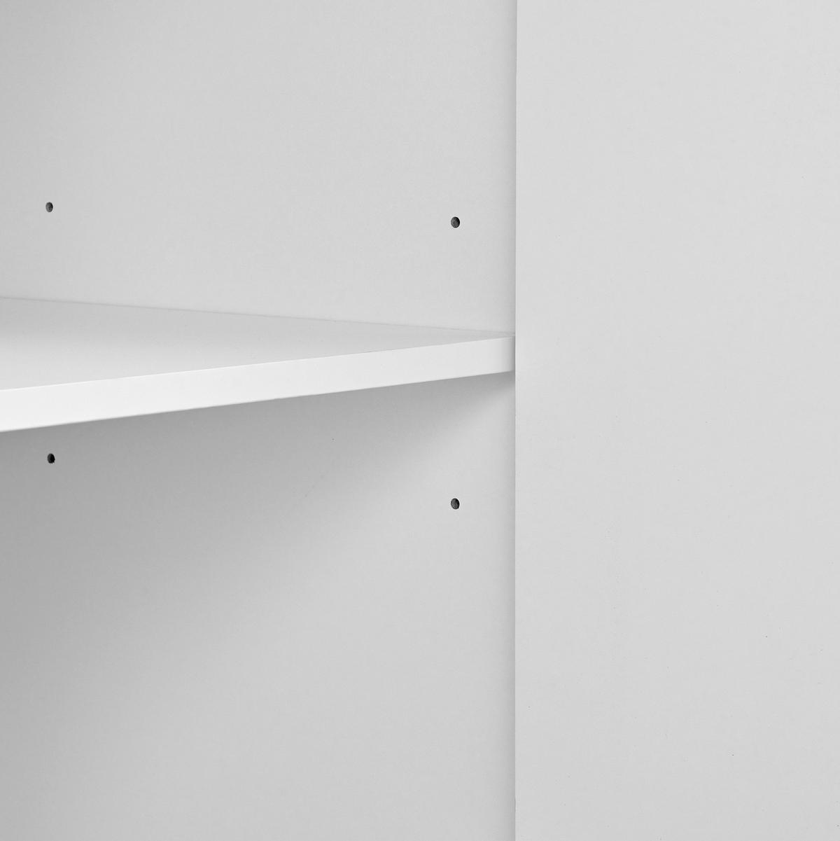 KOMMODE aus Spanplatte 135,5x39x76cm in Weiß mit Schubladen und Doppeltüren - Weiß, Holzwerkstoff (135.5/76/39cm) - Modfu