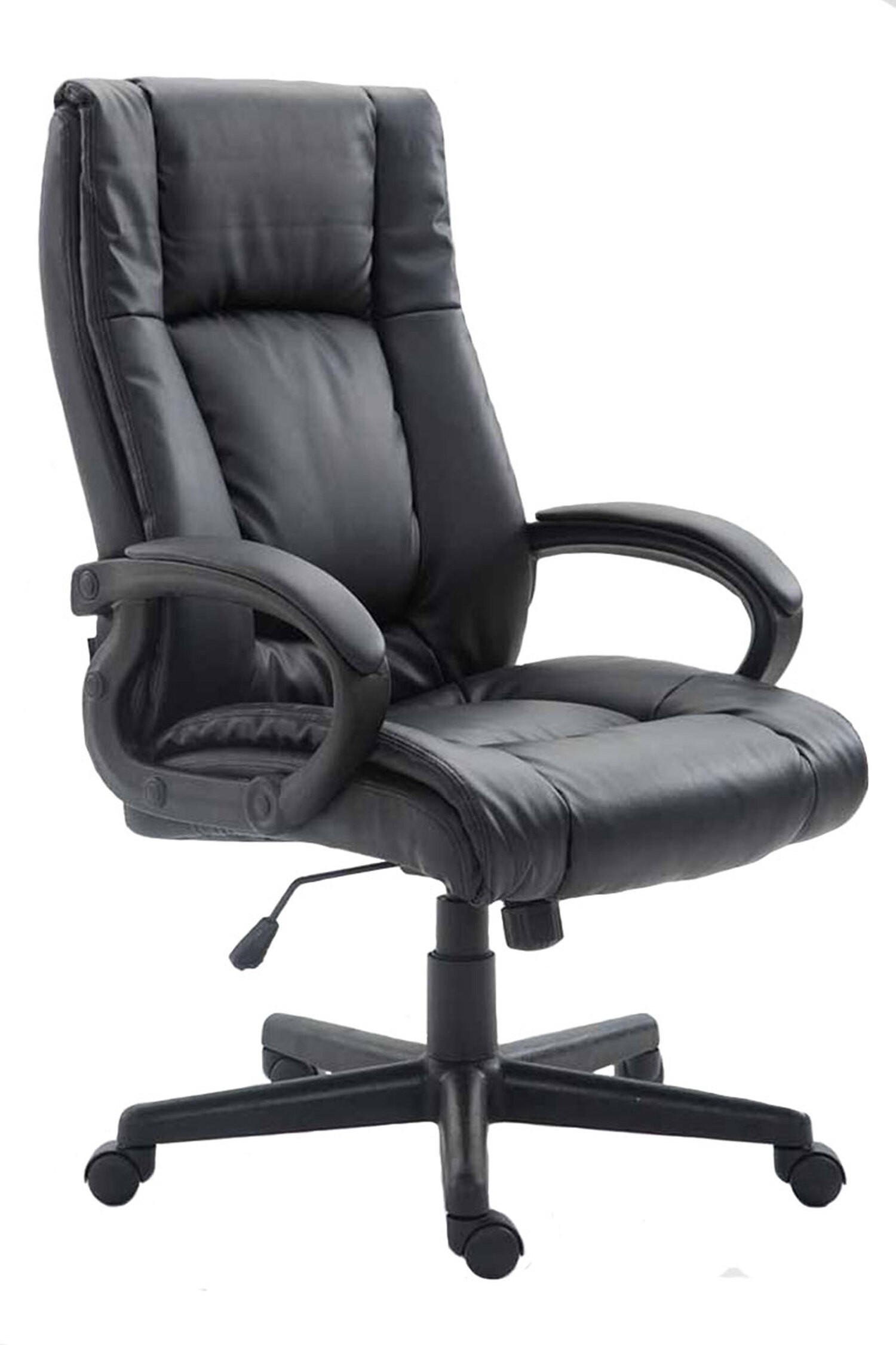 BÜROSTUHL Sportino XL, Kunstleder Schwarz - Schwarz, Kunststoff/Textil (66/116/70cm) - TPFLiving