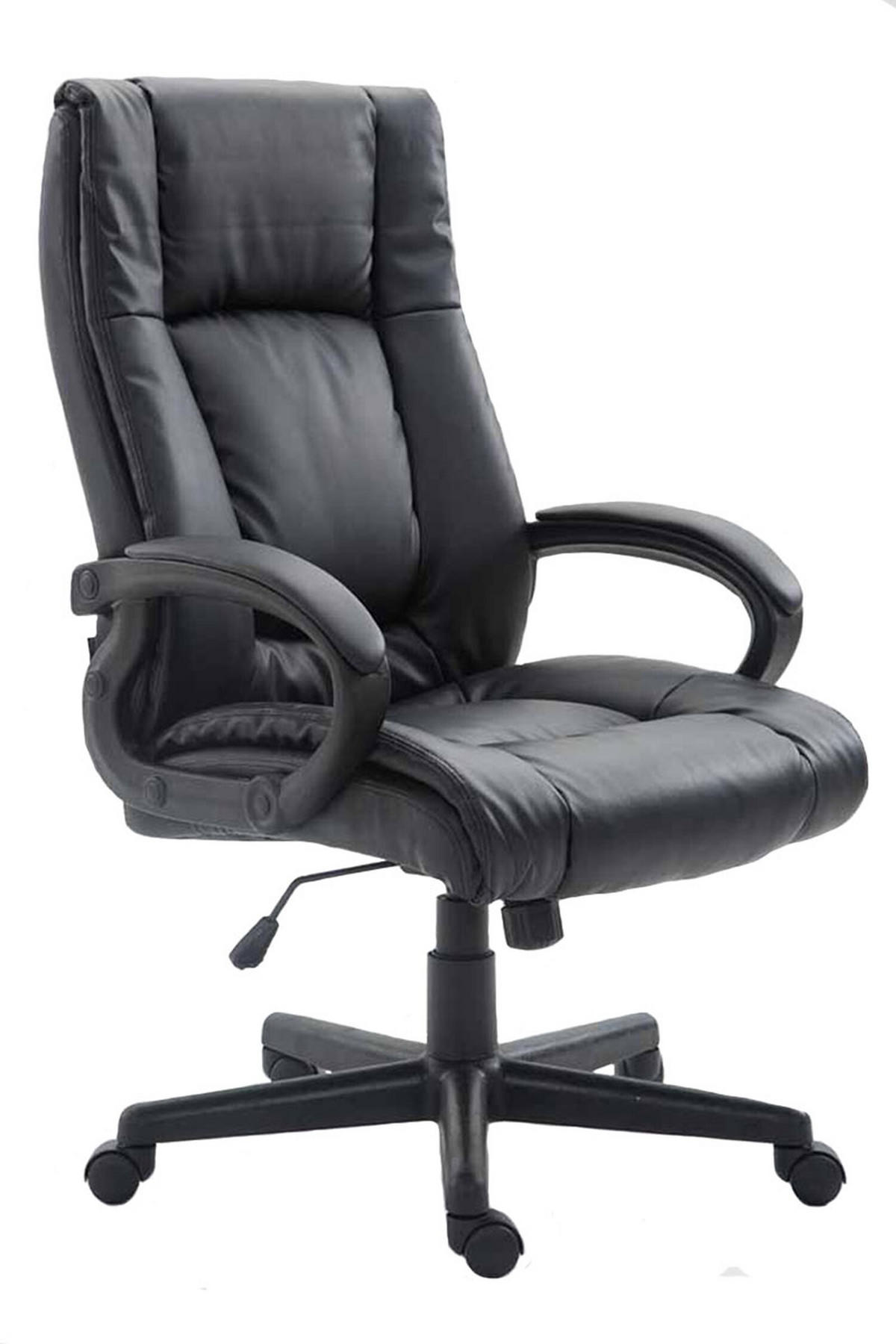 BÜROSTUHL Sportino XL, Kunstleder Schwarz - Schwarz, Kunststoff/Textil (66/116/70cm) - TPFLiving