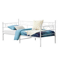 TAGESBETT Kerava - Weiß, Metall (90/200cm) - [en.casa]