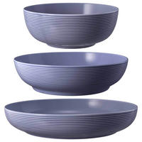 FOODBOWL Beat Color Glaze Fliederblau 20/25/28 cm 3er Set - Violett, Keramik (1cm) - Seltmann Weiden