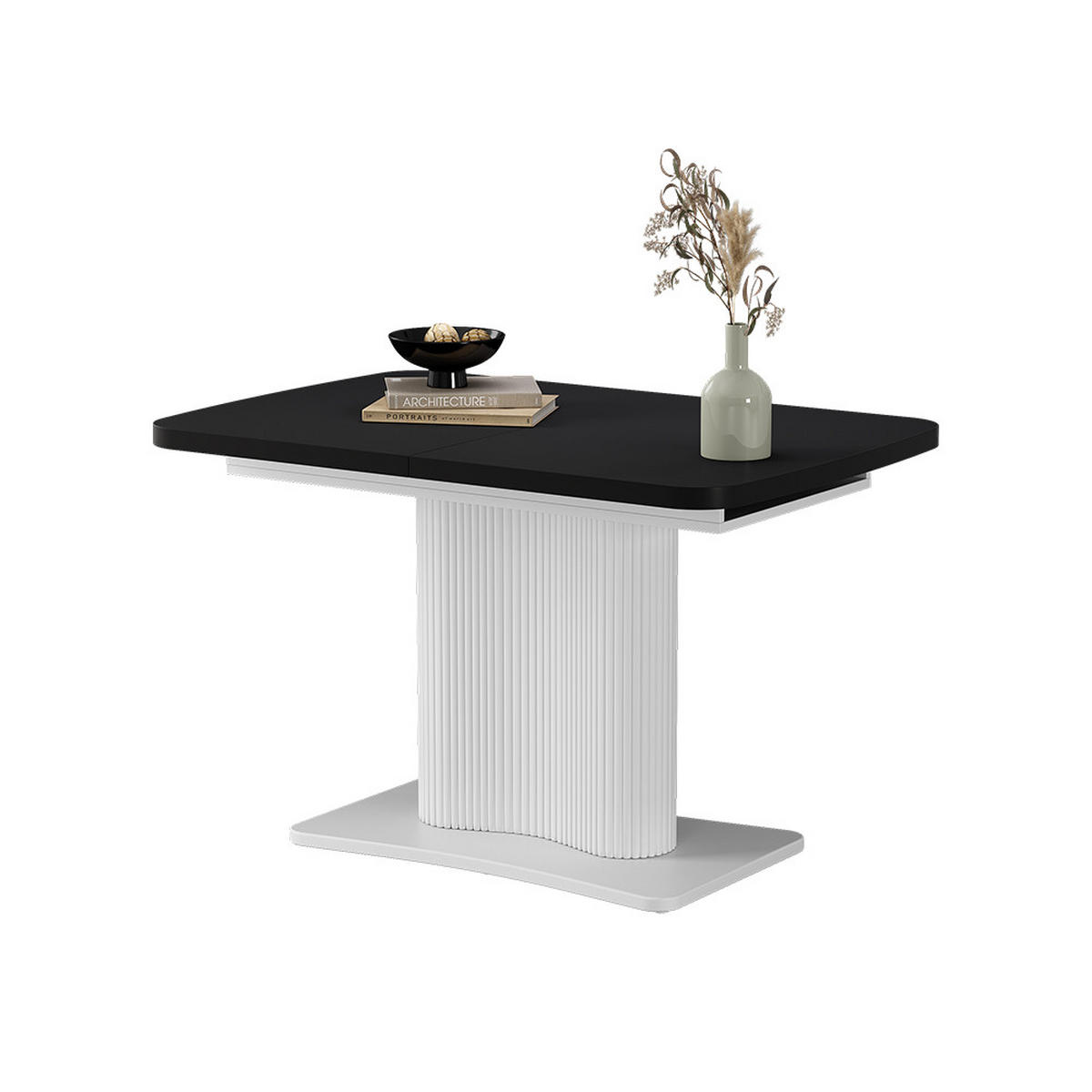 JÍDELNÍ STŮL Fenaro Černá/bílá - bílá/černá, kompozitní dřevo (80/120/77.4cm) - Vicco
