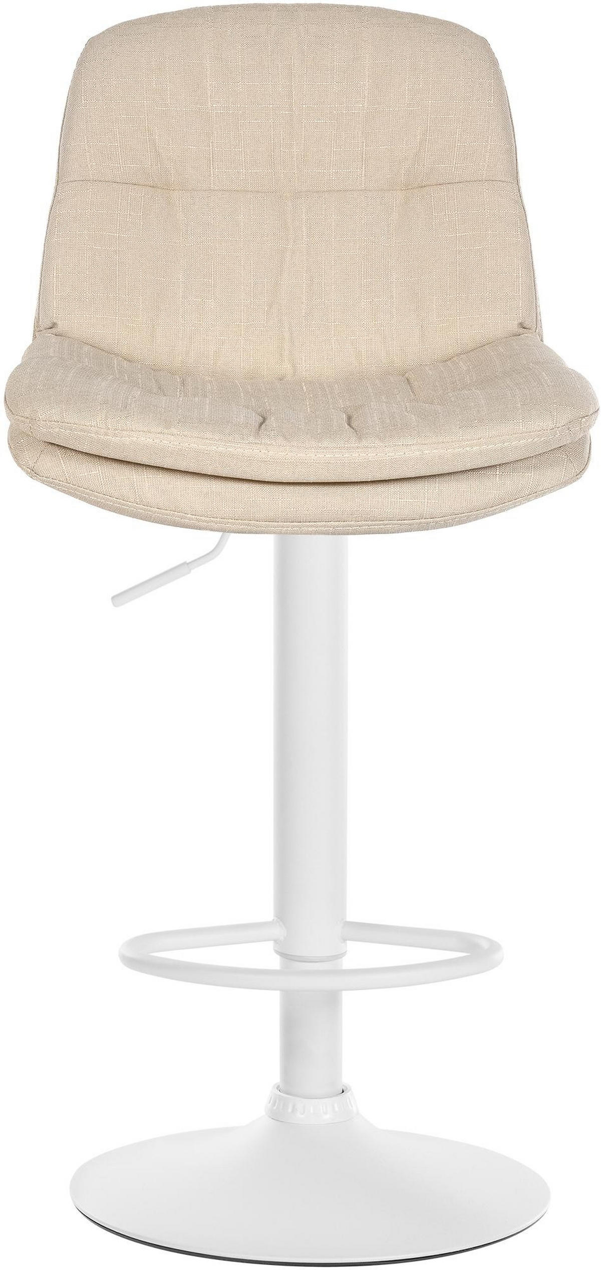 BARHOCKER Mitun Stoff Creme Weiß - Creme, Textil/Metall (46/92/54cm) - DELUKE