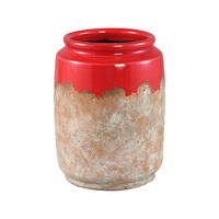 TOPF Breffni Rot 20/20/25.5cm - Rot, Keramik (25.5cm) - PTMD Collection