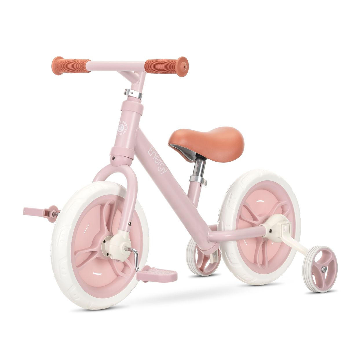 LAUFRAD Energy 2 in 1 rosa Sitz höhenverstellbar 11 Zoll - Rosa, Metall (81/39/53cm) - Lorelli