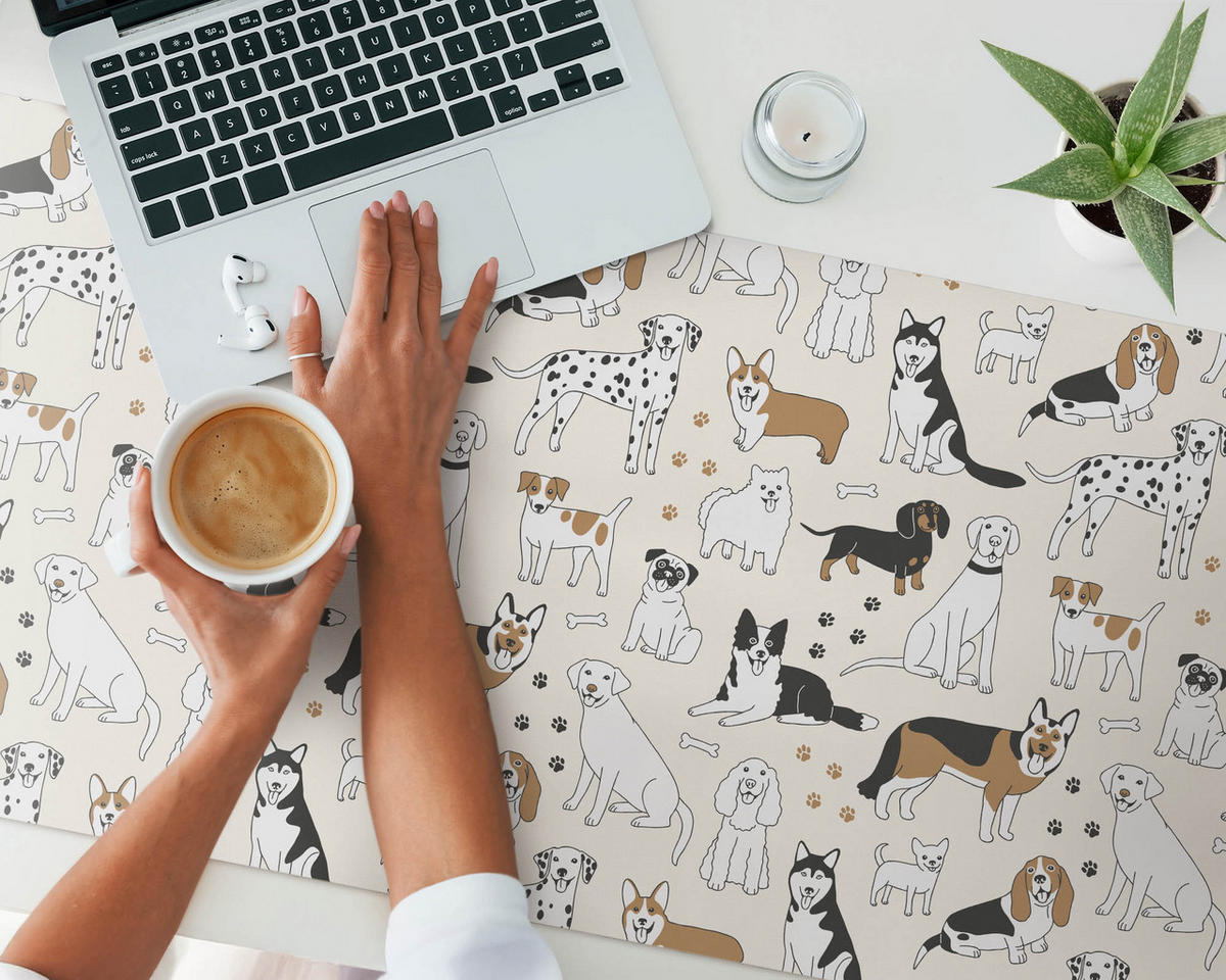 SCHREIBTISCHUNTERLAGE 120x60 cm Beige - Sandfarben, Kunststoff (1.6/120/60cm) - Wallfluent