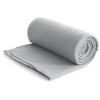 FLEECEDECKE eco-line hellgrau 130/160 cm aus 100% recyceltem Material Kettelrand Anti-Pilling - Hellgrau, Textil (130/160cm) - wometo