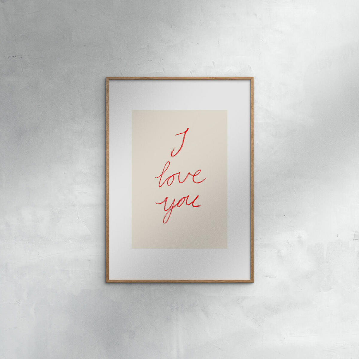 POSTER Affordable Art Prints x Johanna Klum Nyberg - I Love You - Pink, Papier (30/40/0.1cm) - Poster&Frame