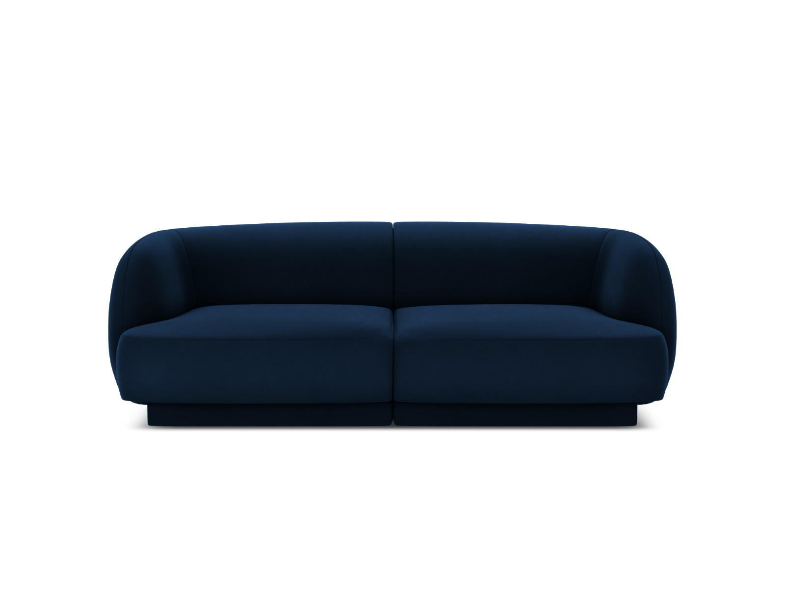 SOFA Miley aus Samt königsblau 2 Sitzplätze - Blau, Textil (90/70/180cm) - Micadoni