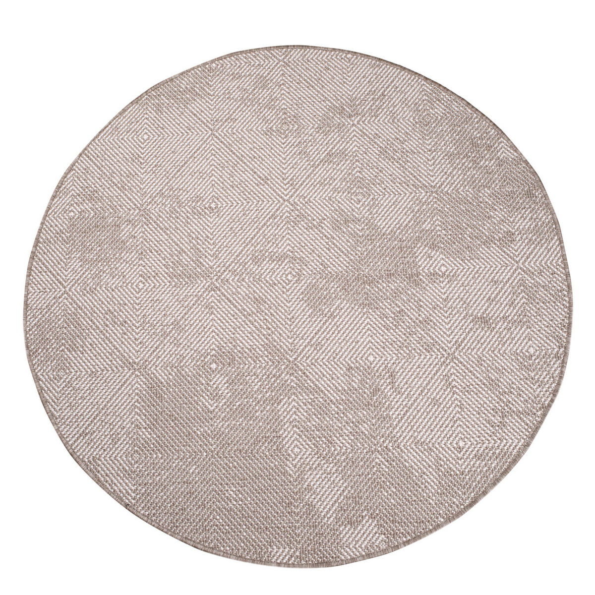 OUTDOOR-TEPPICH DuoRug 5845 Creme 160x160 cm - Beige, Textil (160/160cm) - carpet city