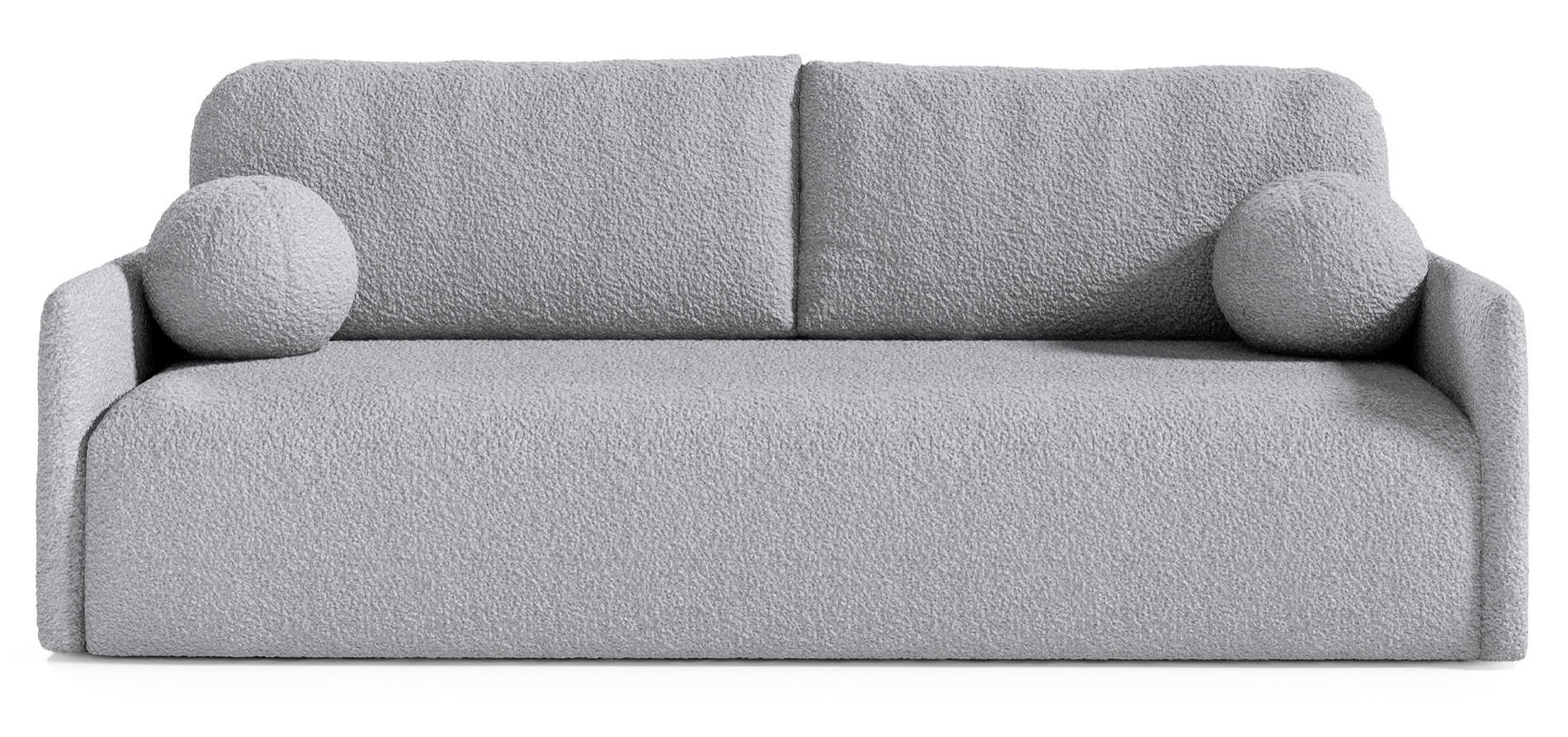 SOFA Glove Grau mit Bouclé-Bezug - Grau, Kunststoff/Textil (206/95/87cm) - Selsey