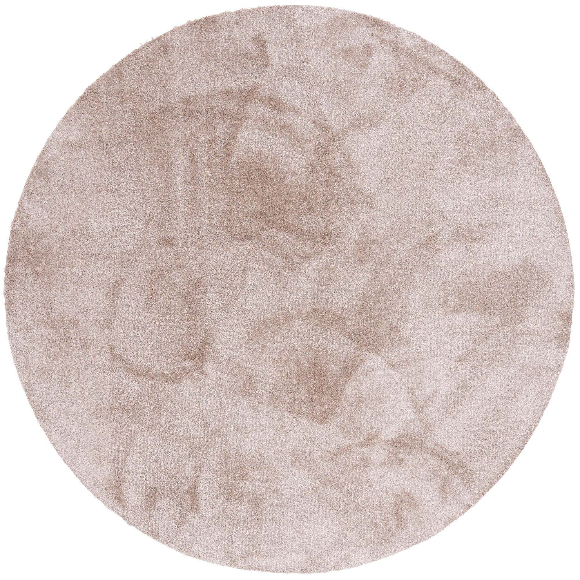 HOCHFLORTEPPICH LIVORNO RUND SUPER SOFT - Beige, Textil (160/160cm) - Snapstyle