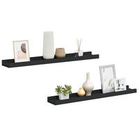 BILDERLEISTEN 2Er Set Schwarz 60/9/3 Cm Mdf - Schwarz, Holzwerkstoff (9/3/60cm) - vidaXL