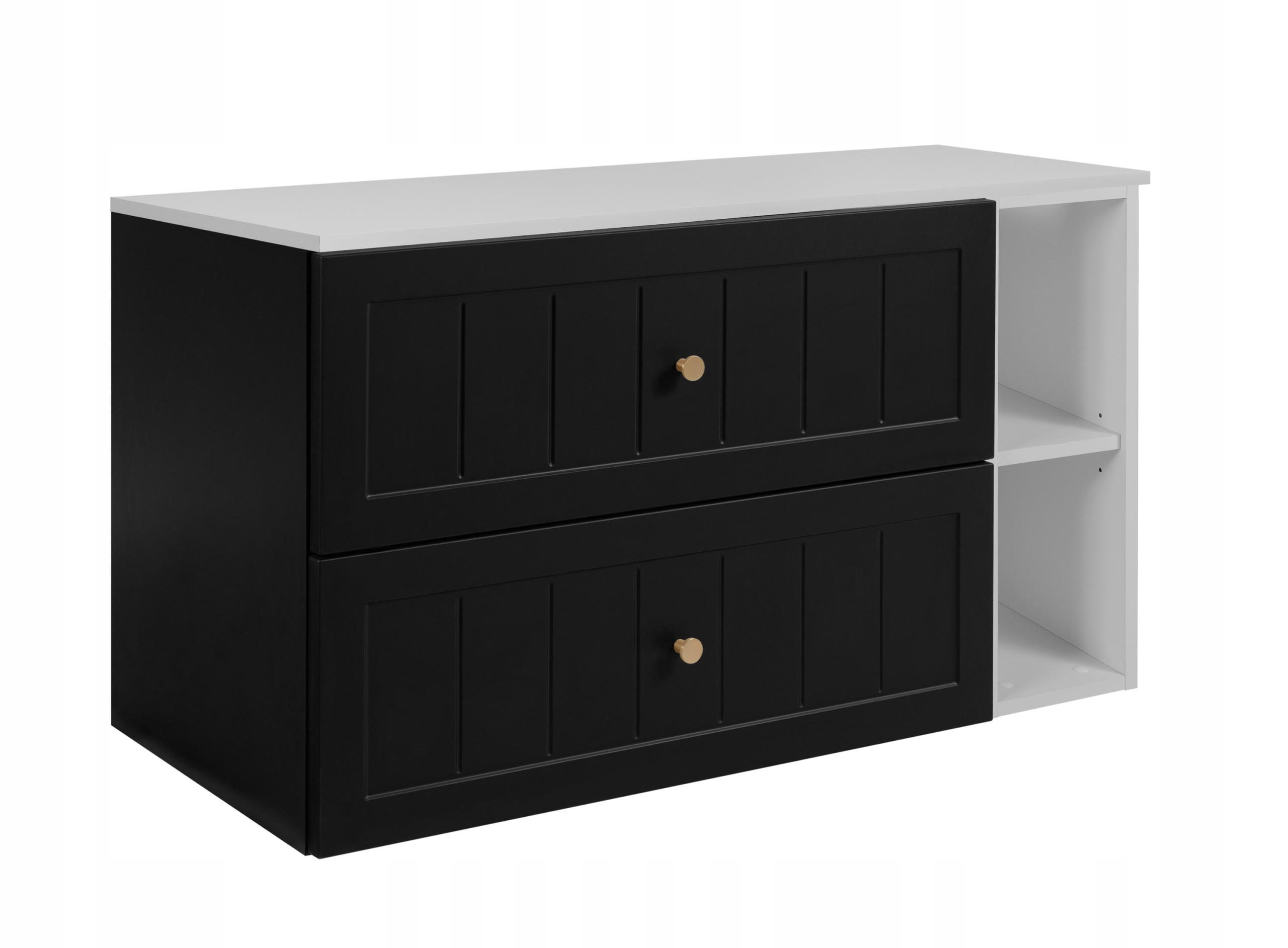 Rodan Waschbeckunterschrank Weiß, Schwarz 100x58x46 cm