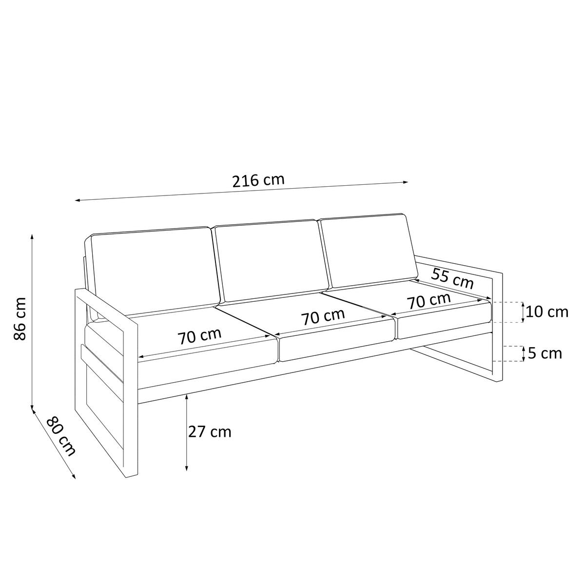 GARTENSET Madera für 6 Personen Balkonmöbel Aluminium Terassenmöbel Sitzbank, 4-tlg. Tisch kaschmir, graubeige - Kaschmir/Beige, Kunststoff/Metall - Margaret Hadas24