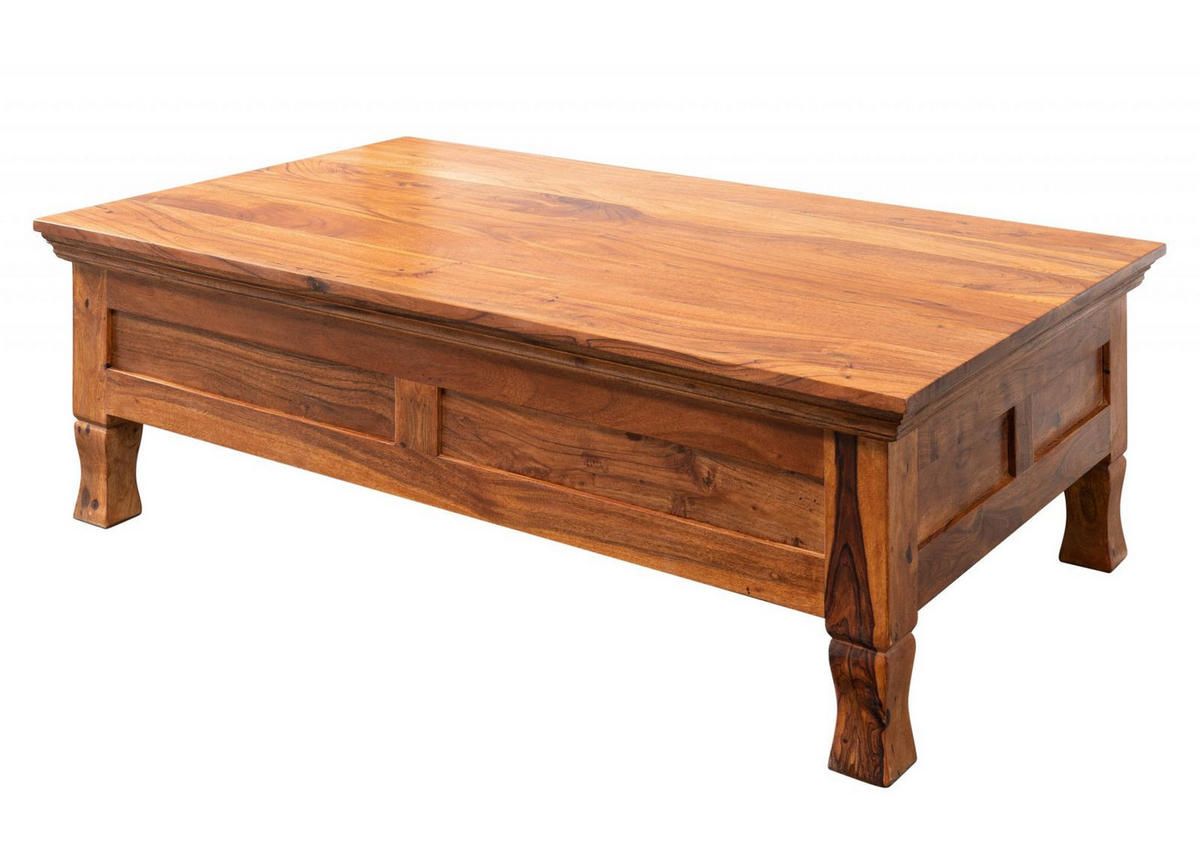 COUCHTISCH Akazie 120x75x40 honig lackiert OXFORD #0445 - Braun, Holzwerkstoff (75/120/40cm)