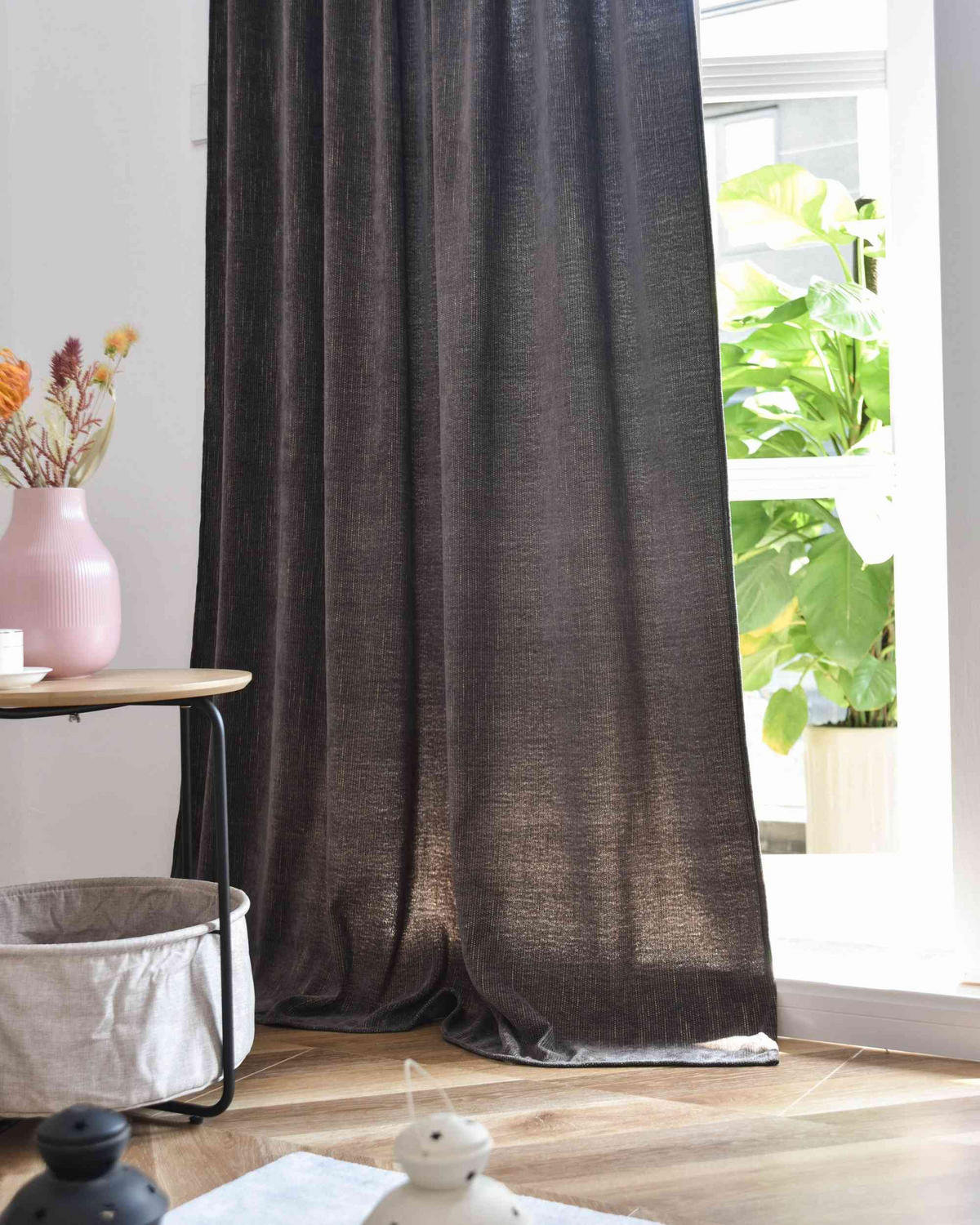 VORHANG LUREX HAVANNA HxB 245x135 cm Braun Gold - Braun, Textil (135/245cm) - Gardinenbox