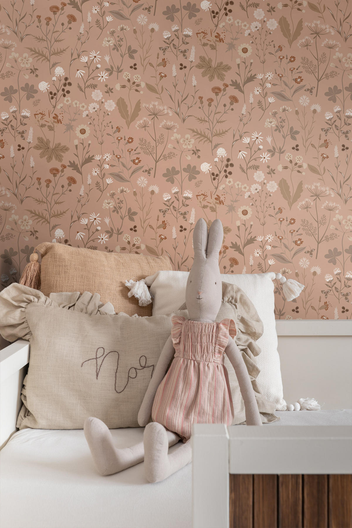 TAPETE Feldblumen 53 cm x 10.05 m - Terracotta, Papier (53/1000cm) - ESTAhome