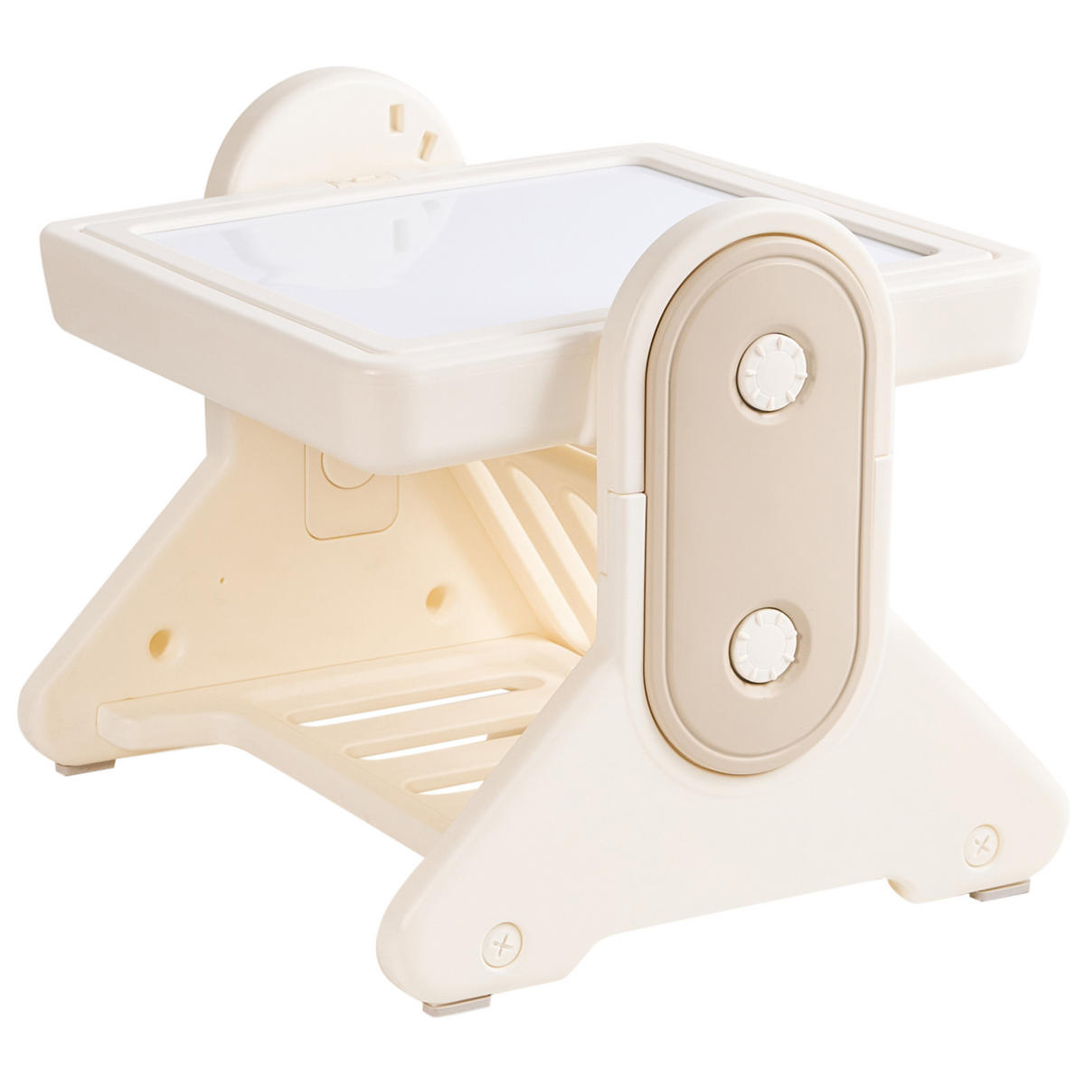 KINDERTISCH und Stuhlset Beige Mila - Beige, Kunststoff (58/60/61cm) - Beliani