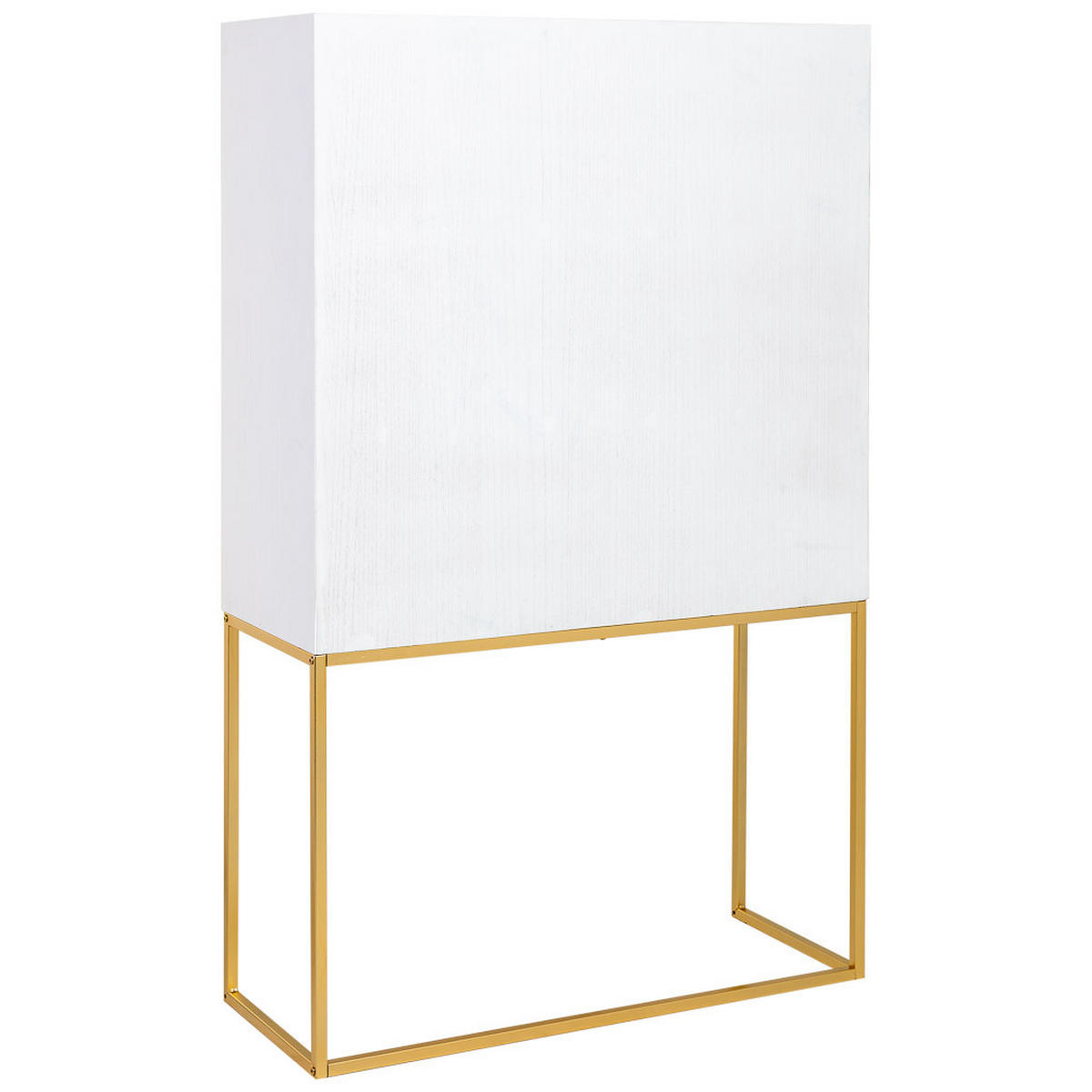 HIGHBOARD mit 2 türiger aus holz und metall 100x40x160 cm - Weiß, Holz (100/160/40cm) - Wanderlust