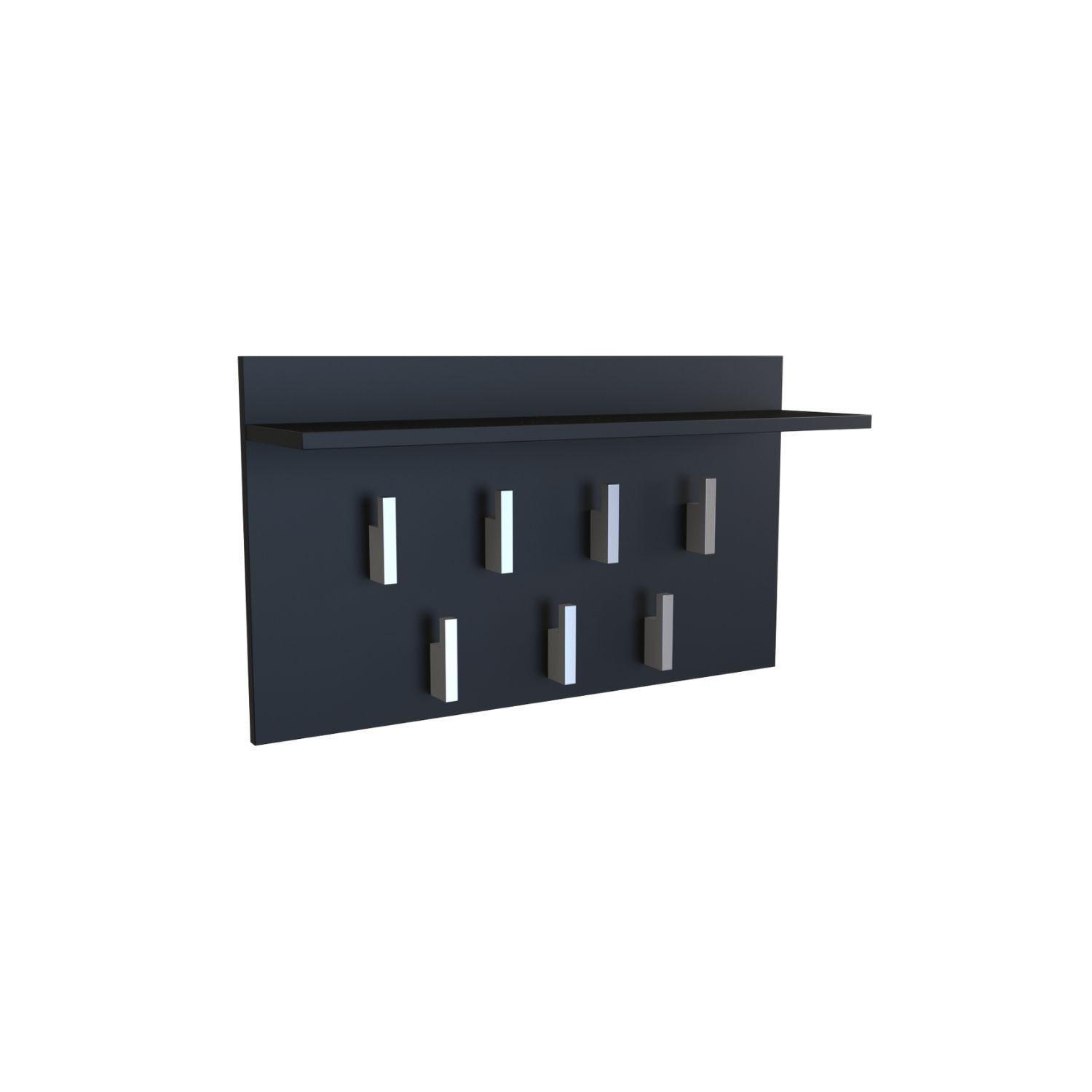 GARDEROBE Gina - Schwarz, Holzwerkstoff (70/40/20cm) - kommodly