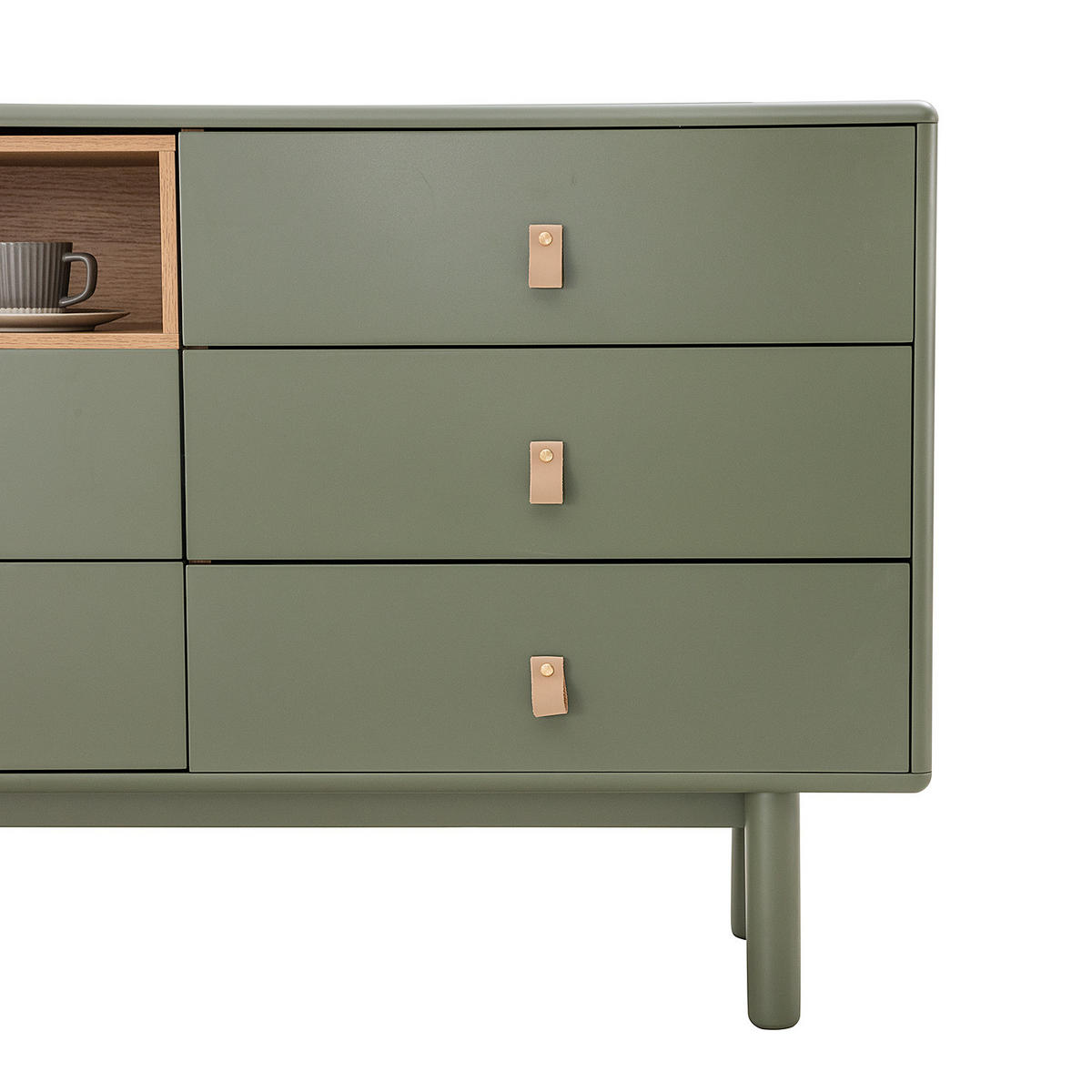 SIDEBOARD - 120 cm - Olivgrün, Holz/Holzwerkstoff (120/75/40cm) - home24