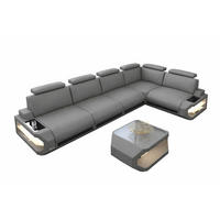 ECKSOFA Siena Hellgrau Schwarz Mikrofaserstoff - Hellgrau, Kunststoff (347/197cm)