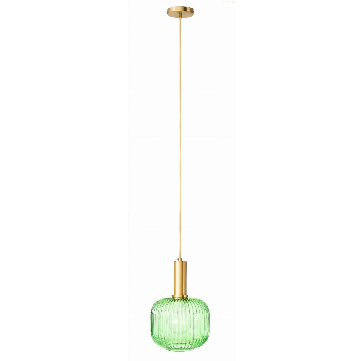 PENDELLEUCHTE Paris - Goldfarben/Grün, Glas/Metall (17/17/125cm) - kiki design