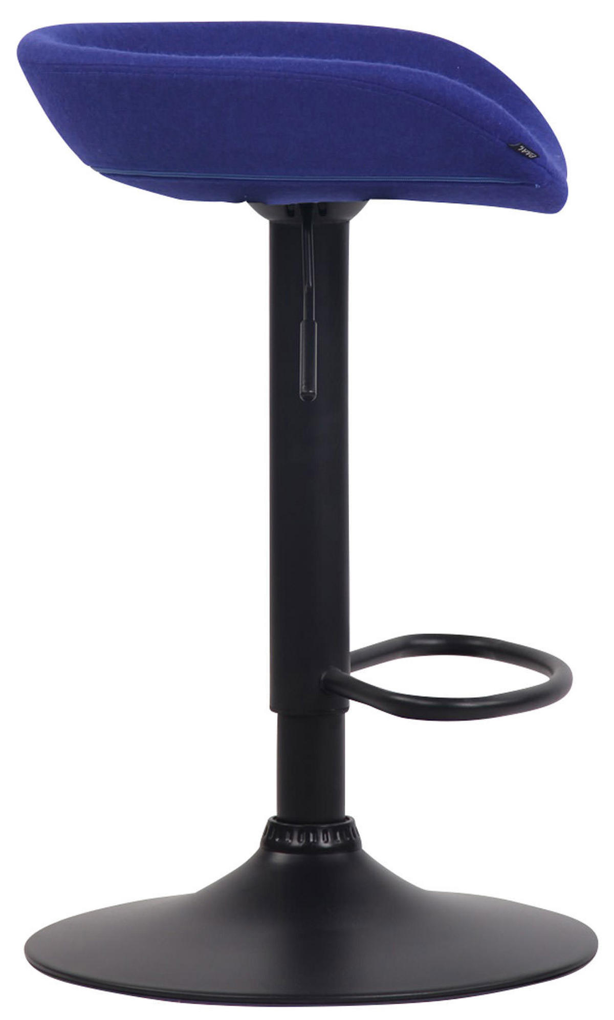 BARHOCKER Filz blau - Blau/Schwarz, Textil/Metall (52/67/43cm) - CLP