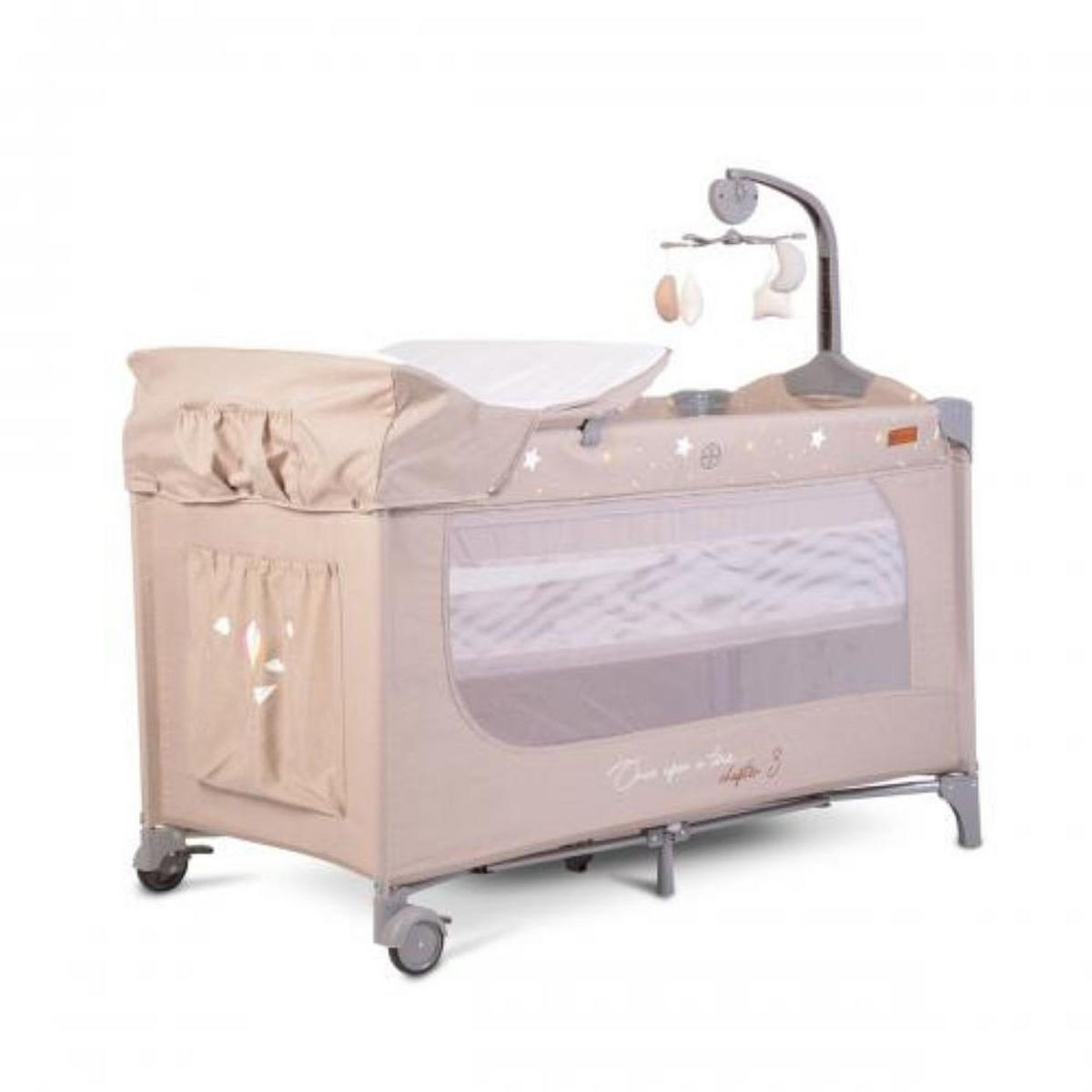 REISEBETT Once upon a time beige Laufstall zwei Ebenen Matratze Wickelauflage - Beige, Kunststoff (60/120cm) - Cangaroo