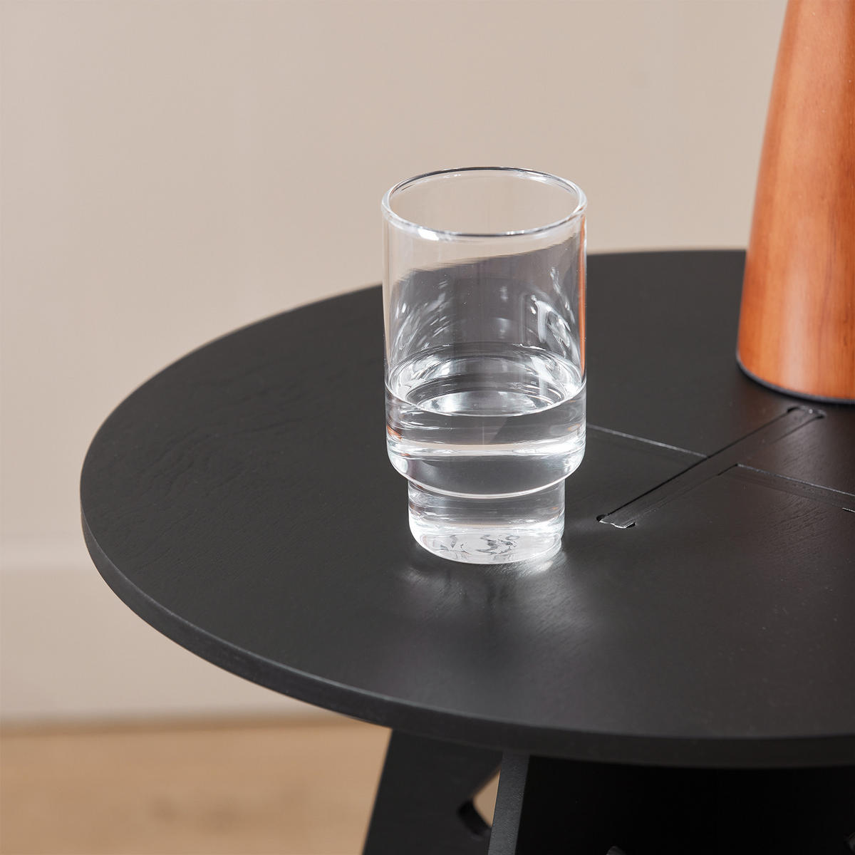 BEISTELLTISCH mit Zapfenverbindungen Schwarz - Schwarz, Holz (47/47/55cm) - SoBuy