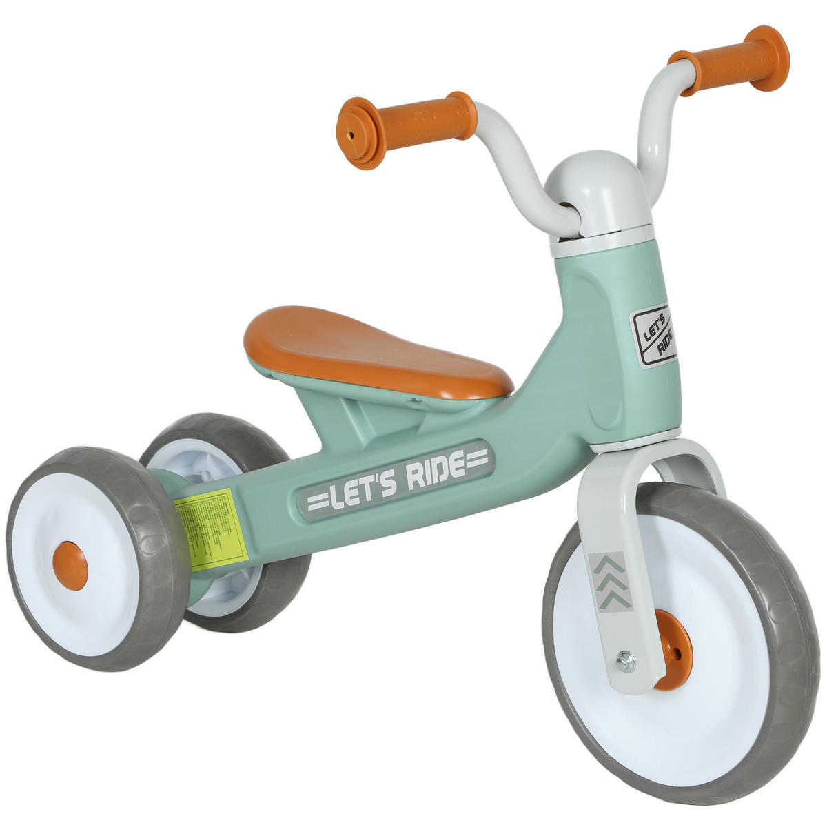DREIRAD DE-10813 3 Flüsterreifen für 12-36 Monate Grün - Grün, Metall (69/40/49cm) - ComfortXL