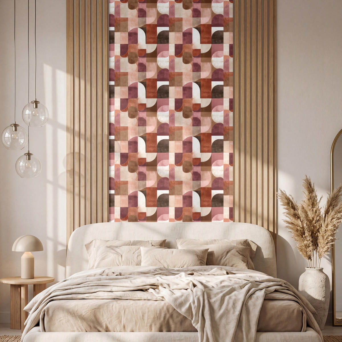 TAPETE - Geometrie - Modern - Retro - 100x260 cm - Multicolor, Papier (100/260cm) - OnlyWow