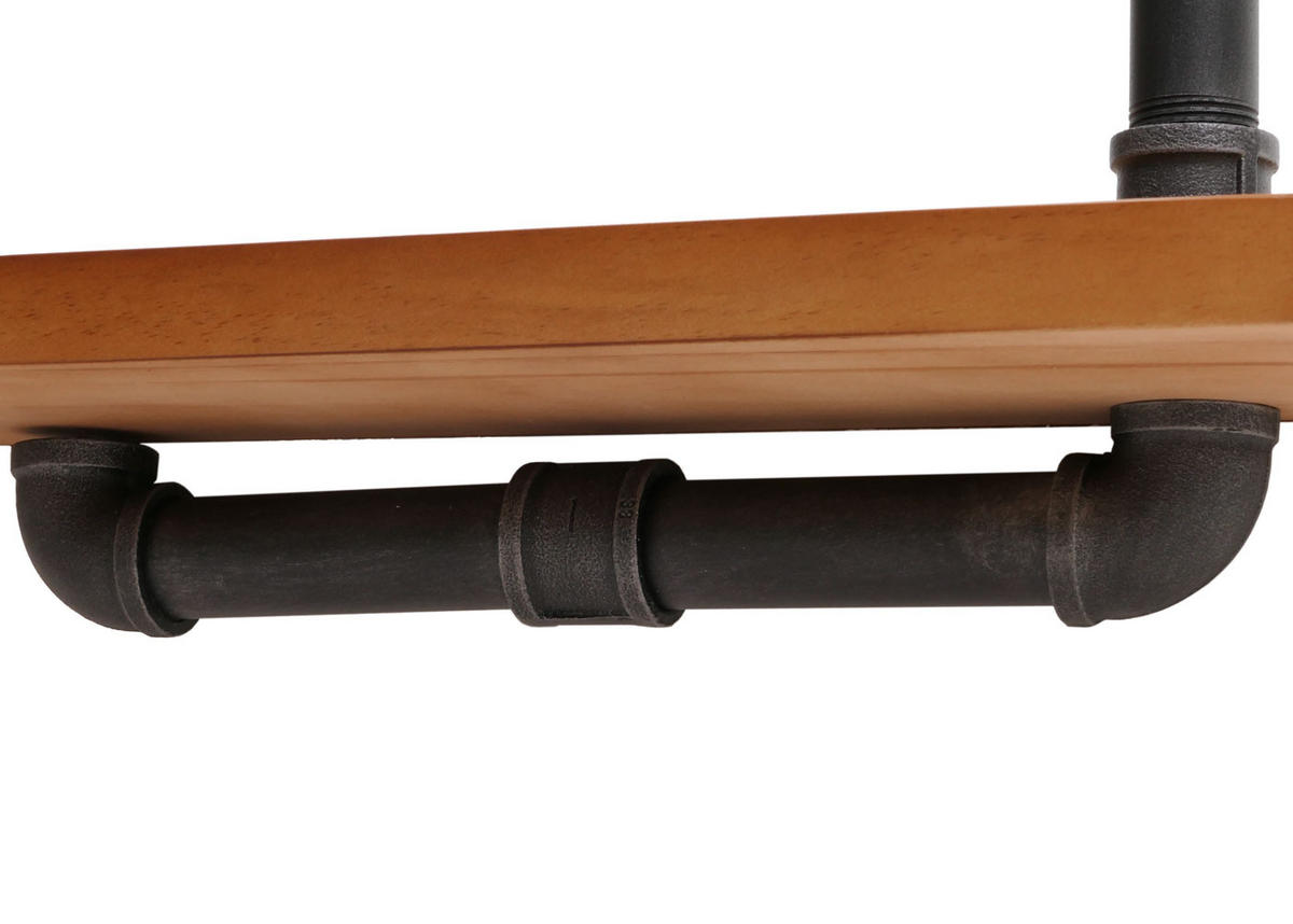 WANDREGAL 2er-Set 29x45x25cm 3D-Struktur Industrial Stahl Massiv-Holz Natur - Naturfarben, Holz (45/29/25cm) - BERLINLODGE