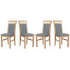 ESSZIMMERSTUHL - Set 4x MILANO 5 sonoma, hygge 91 - Hellgrau/Sonoma Eiche, Holz (43/94/40cm) - Leaf Design