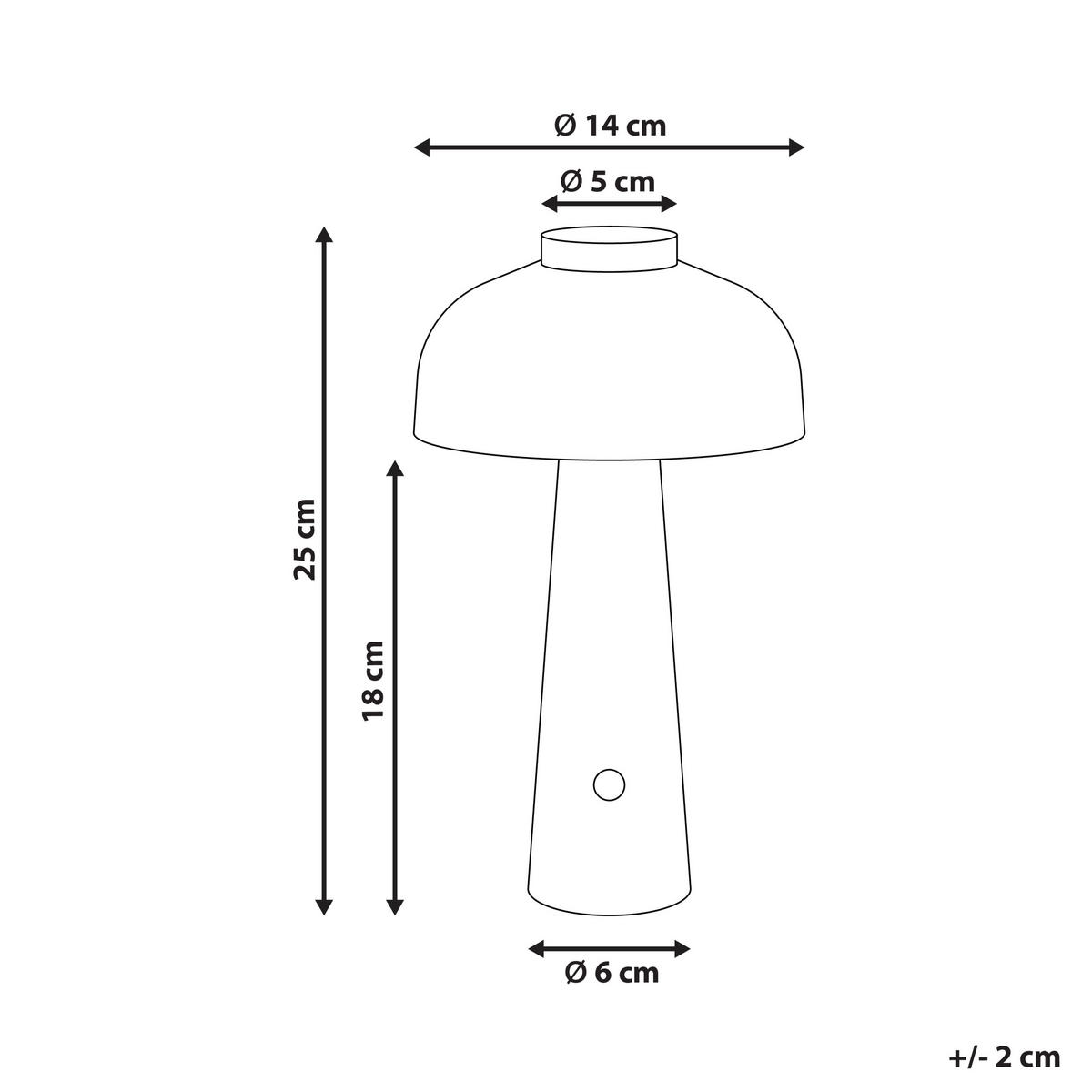 LED-TISCHLEUCHTE Schwarz/Weiß Agusan - Schwarz/Weiß, Metall (14/14/25cm) - Beliani