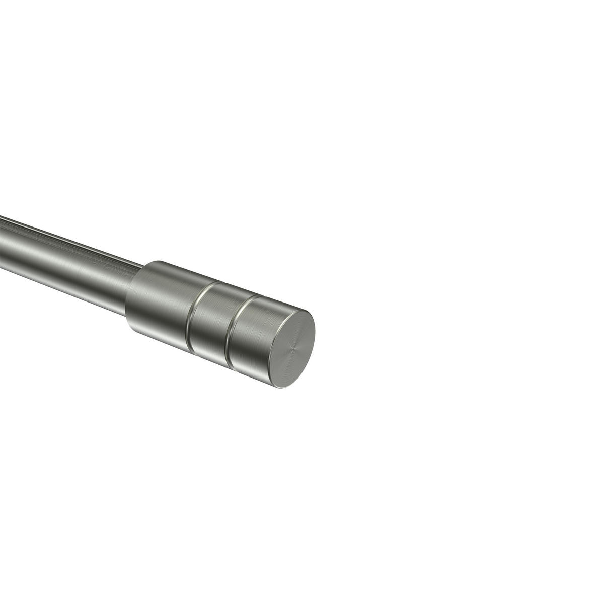 ENDSTÜCKE FÜR GARDINENSTANGEN 16 mm Ø, Caras Edelstahl-Optik, Packung 2 Stück - Edelstahlfarben, Metall (5/2.2/2.2cm) - INTERDECO